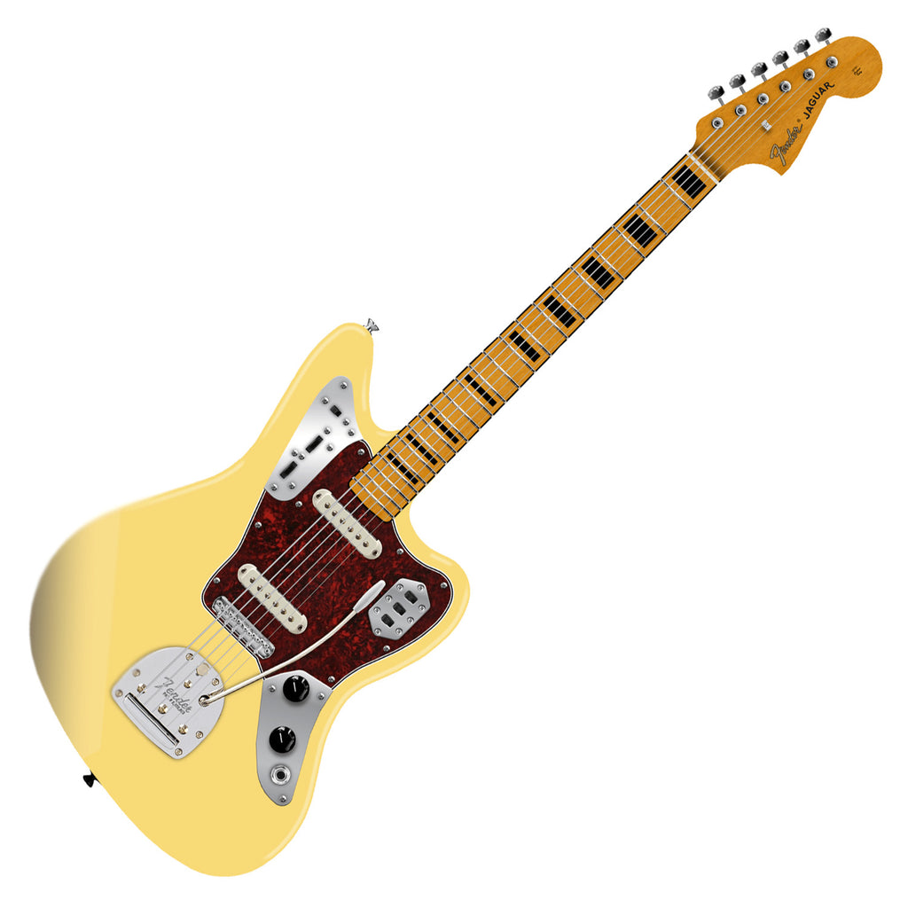 Fender VIntera II 70s Jaguar Electric Guitar Maple Neck in VIntage White - 0149122341