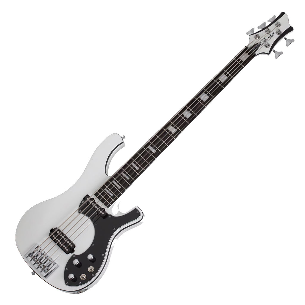 Schecter Stargazer 5 String Electric Bass in Gloss White - 683SHC