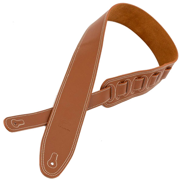 Profile 2.5 Inch Leather Strap Cognac with White Stitching - PGSLS7000CG