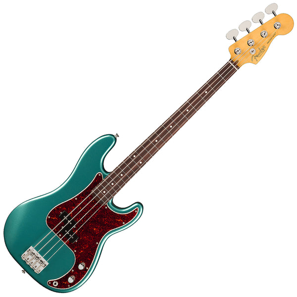 Fender American Professional Classic Precision Electric Bass Rosewood in Faded Sherwood Green Metallic w/Deluxe Bag - 0198630374