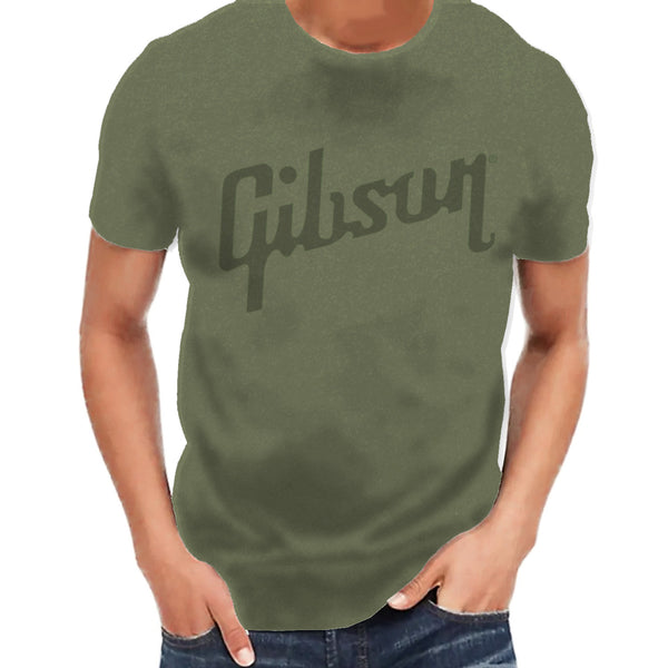Gibson Logo T Shirt In Olive | 3XL Gibson - GTSLOGOGRN3X