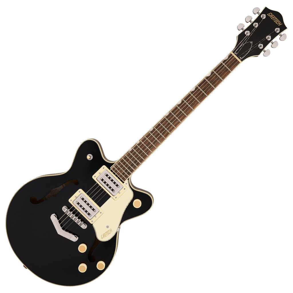 Gretsch G2655 Streamliner Center Block Jr DC Electric Guitar V Stoptail Laurel in Black - 2817100510