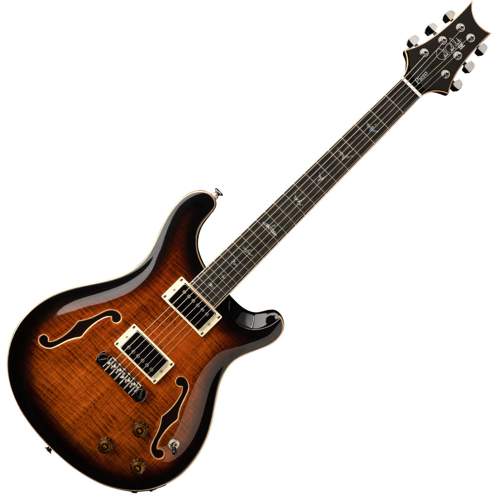 PRS SE Hollowbody II Piezo Electric Guitar in Orange Tiger Smokeburst - HPEMBOB