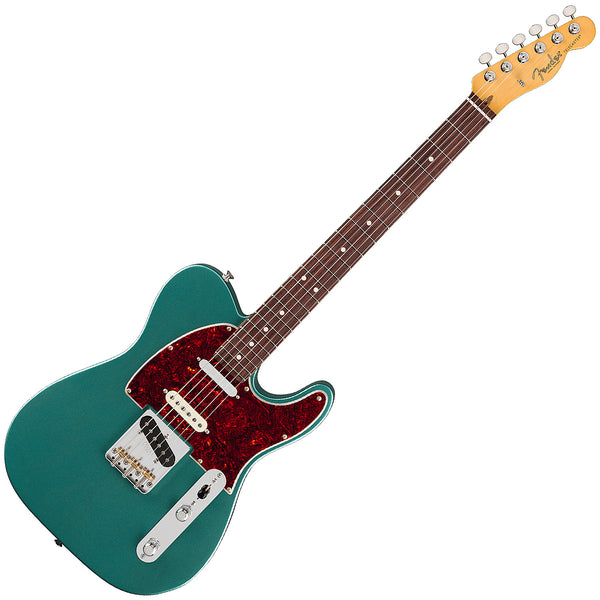 Fender American Professional Classic Telecaster Electric Guitar SSS Rosewood in Faded Sherwood Green Metall w/Deluxe Bag - 0114970374