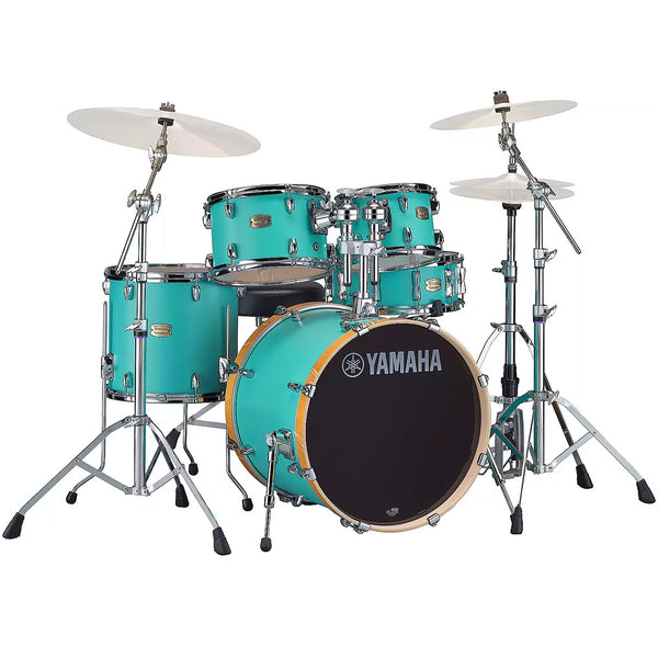 Yamaha Stage Custom Birch 5 Piece Drum Set in Matte Surf Green w/HW780 Hardware Pack - SBX2F57MSG