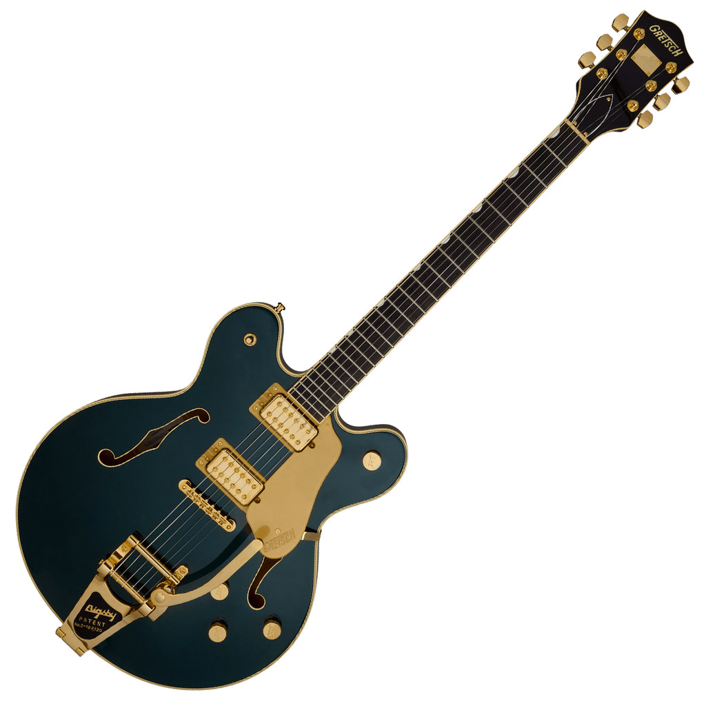 Gretsch Broadkaster LX Electric Guitar Center Block Bigsby Ebony in Cadillac Green - 2400760848