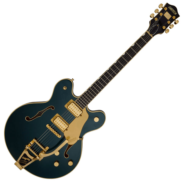 Gretsch Broadkaster LX Electric Guitar Center Block Bigsby Ebony in Cadillac Green - 2400760848