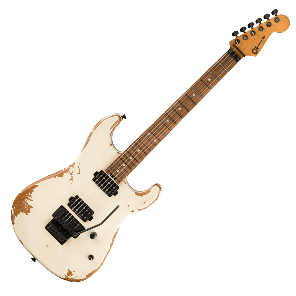 Charvel Pro-Mod Relic San Dimas Style 1 Electric Guitar HH FR PF Pau Ferro in Weathered White - 2965201376