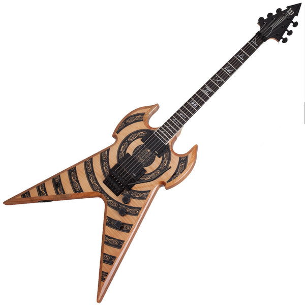 Schecter Warhammer FR Norse Dragon Electric Guitar Floyd Rose in Bullseye Rawtop - 4573SHC
