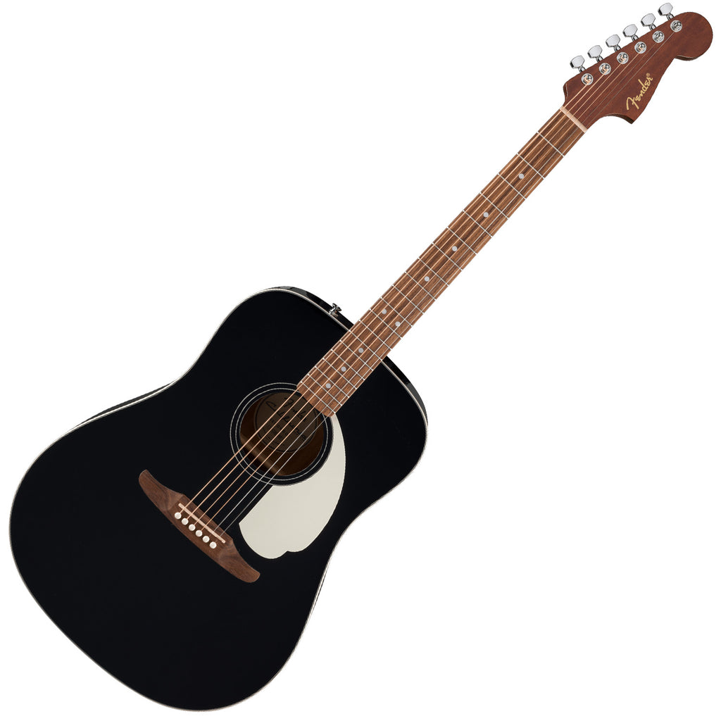 Fender California Standard Redondo Acoustic Guitar Spruce Top Ivory Pickguard in Black - 0974201506