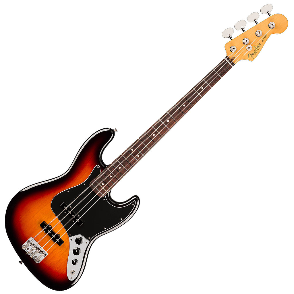 Fender American Professional Classic Jazz Electric Bass Rosewood in 3 Color Sunburst w/Deluxe Bag - 0198640300