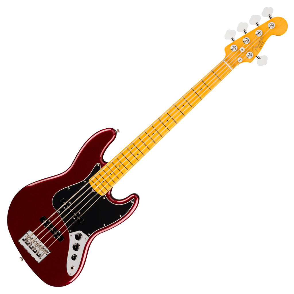 Fender American Professional Jazz Electric Bass V Maple in Oxblood w/Case - 0192942730