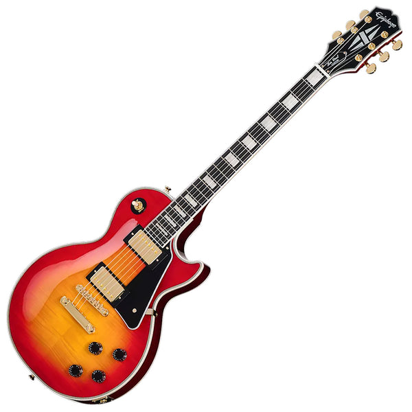 Epiphone Les Paul Custom Electric Guitar in Cherry Sunburst w/Premium Gig Bag - EIGLPCHSGH