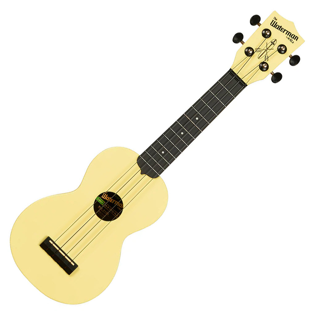 Kala Waterman Soprano Ukulele 100% Recycled in Starlight Yellow Glow in the Dark - KARWMGYLS