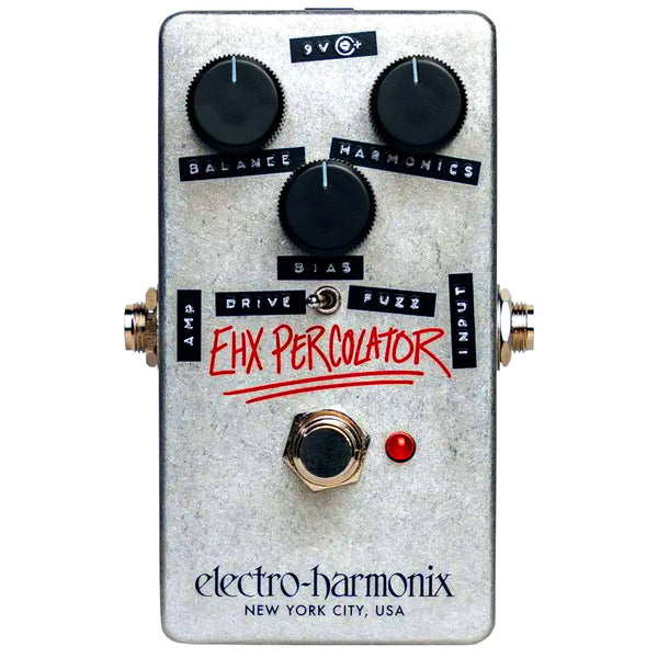 ElectroHarmonix Percolator Harmonic Saturator Drive Fuzz Effects Pedal - PERCOLATOR