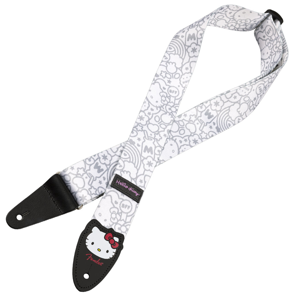 Fender X Hello Kitty 2 Inch White Poly Strap - 0990637223