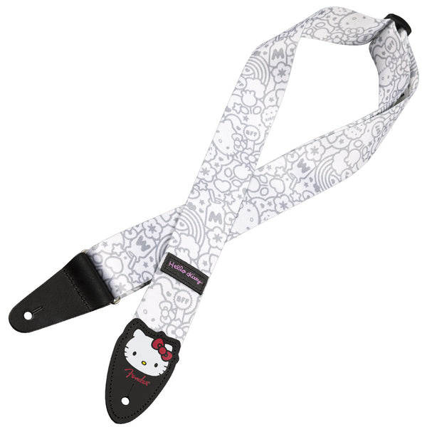 Fender X Hello Kitty 2 Inch White Poly Strap - 0990637223