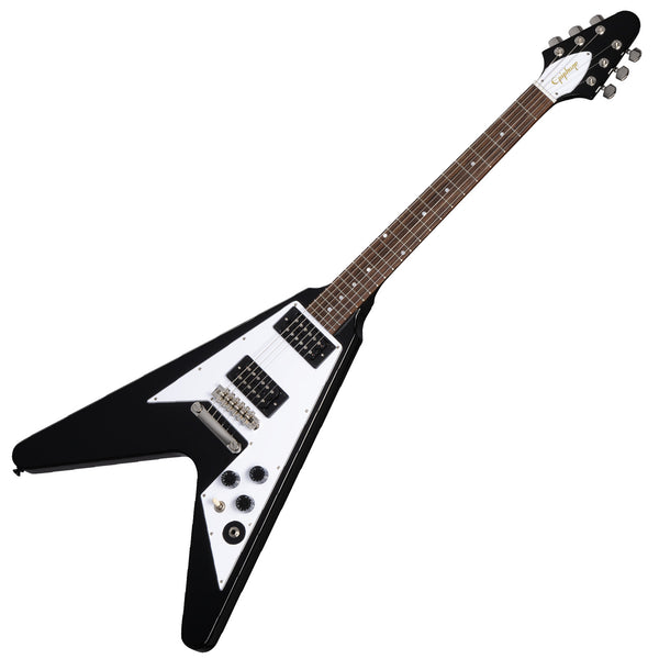 Epiphone Kirk Hammett 1979 Flying V Electric Guitar in Ebony w/Case - EIGCKH79FVEBNH