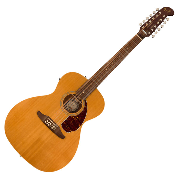 Fender VIllager 12 String Acoustic Electric in Aged Natural Walnut Fingerboard w/Bag - 0970792134