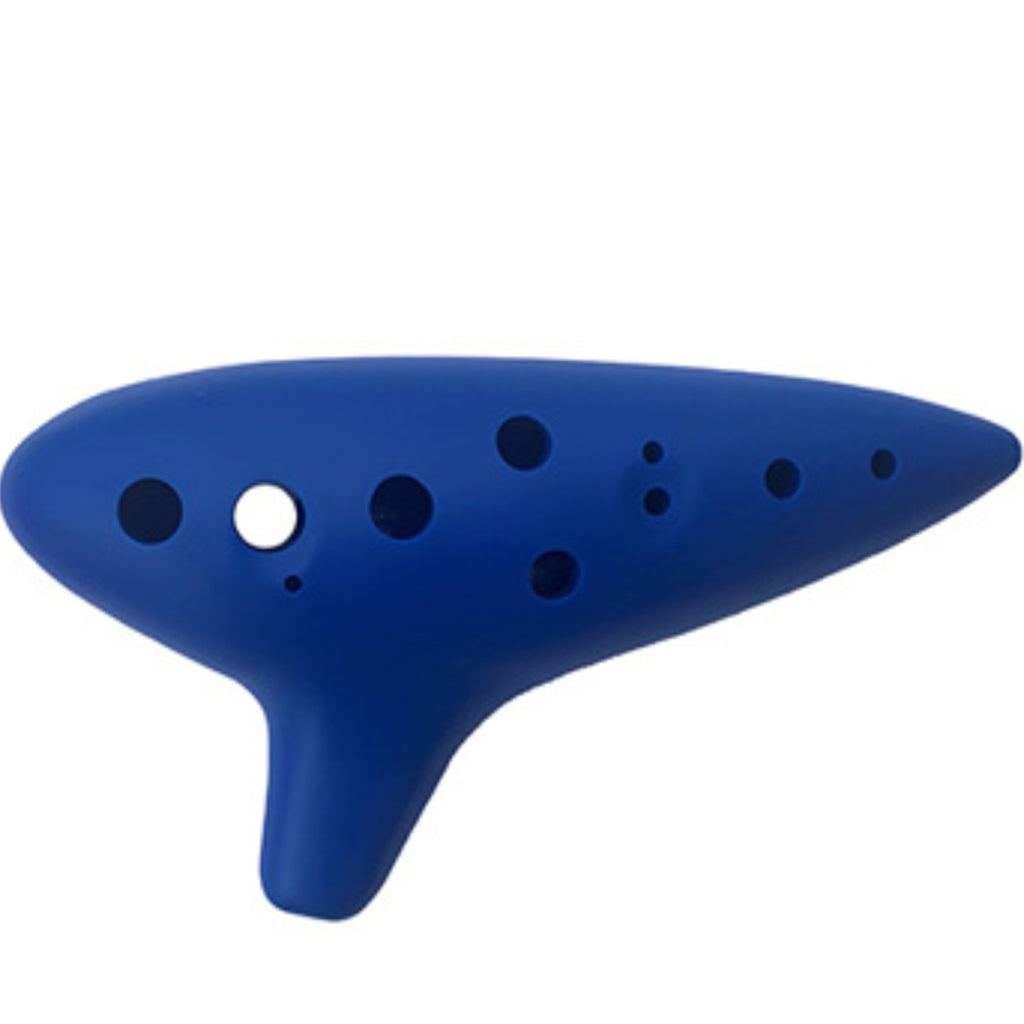 Zev 12 Hole Ocarina in Blue w/Bag & Fingering Chart - OCABLUE