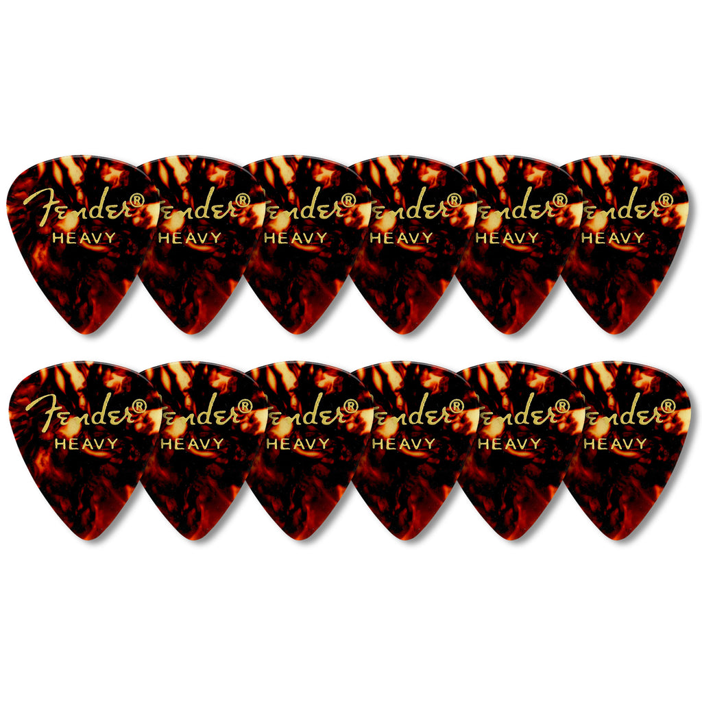 Fender Classic Celluloid Tortoise Shell 351 Shape Heavy 12 Pack - 1980351900