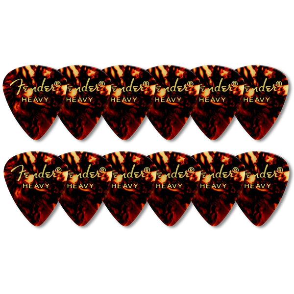 Fender Classic Celluloid Tortoise Shell 351 Shape Heavy 12 Pack - 1980351900