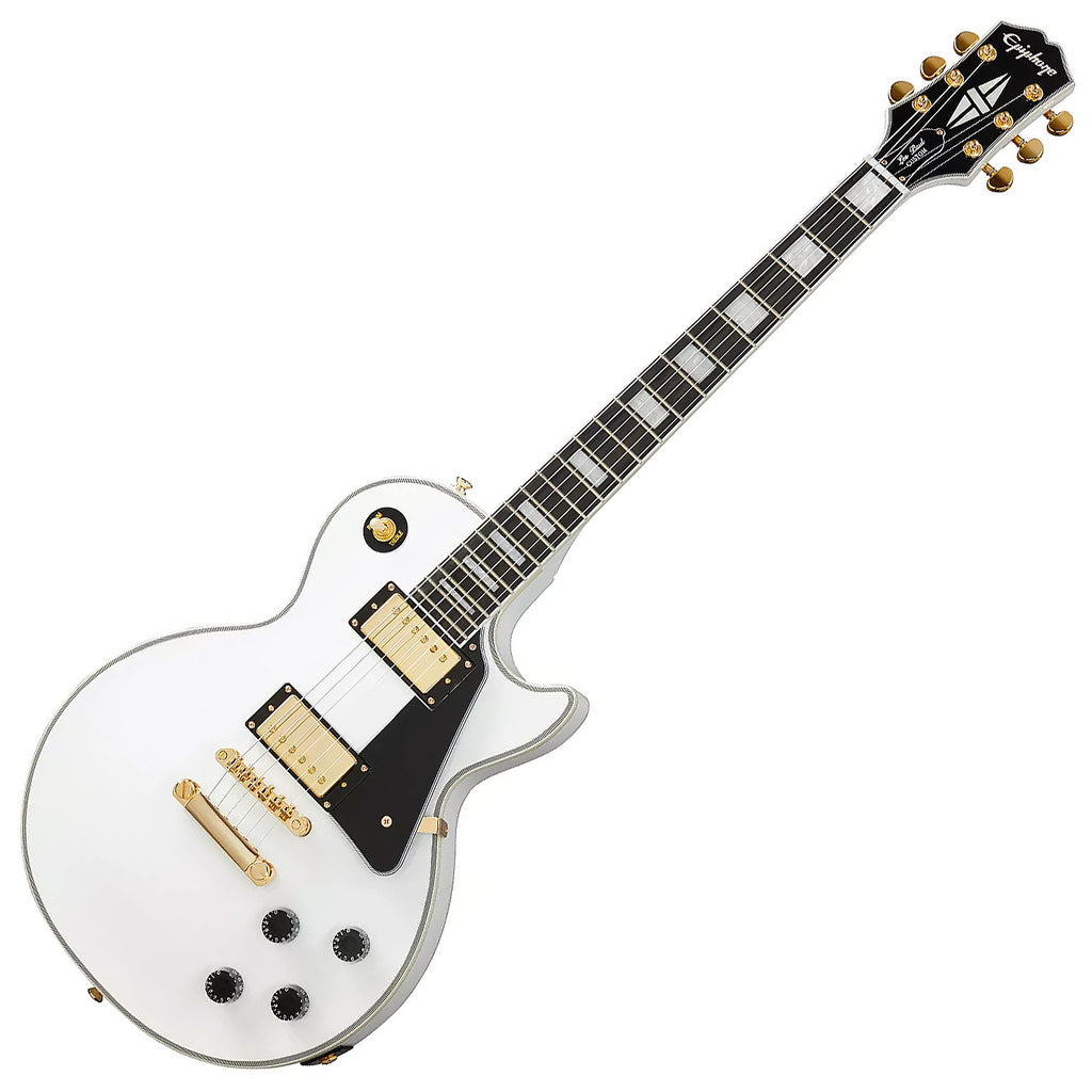 Epiphone Les Paul Custom Electric Guitar in White w/Premium Gig Bag - EIGLPCAWGH