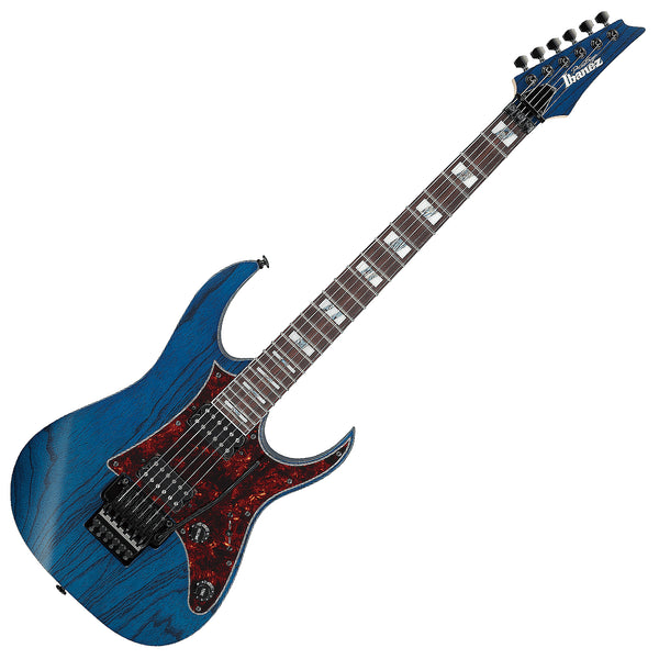 Ibanez RG Prestige Electric Guitar in Transparent Deep Blue Flat w/Case - RG653DXTDF