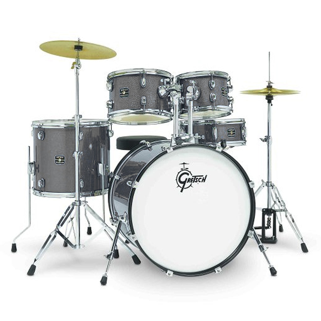 Gretsch Renegade 5 Piece Drum Set w/Hardware and Cymbals in Grey Sparkle - RGE625GS