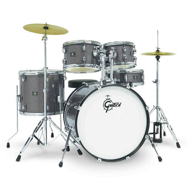 Gretsch Renegade 5 Piece Drum Set w/Hardware and Cymbals in Grey Sparkle - RGE625GS