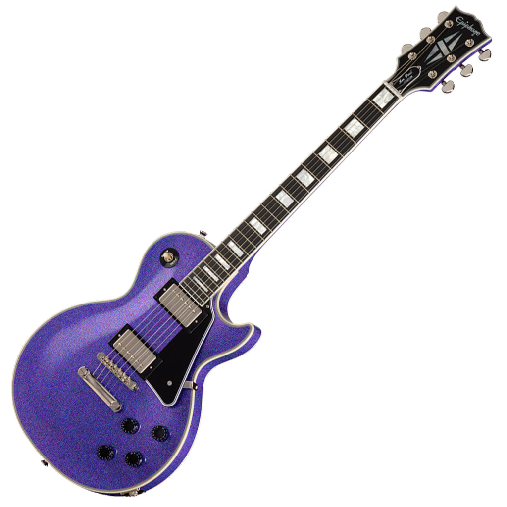 Epiphone IGC Les Paul Custom Electric Guitar in Amethyst Sparkle - ECLPCASNH