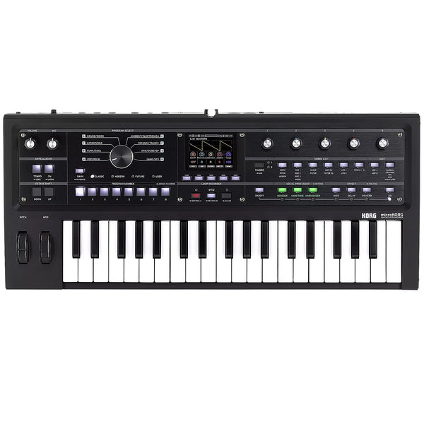 Korg LIMITED EDITION MicroKorg 2 Synthesizer/Vocoder w/Soft Case in Metallic Black - MICROKORG2BK