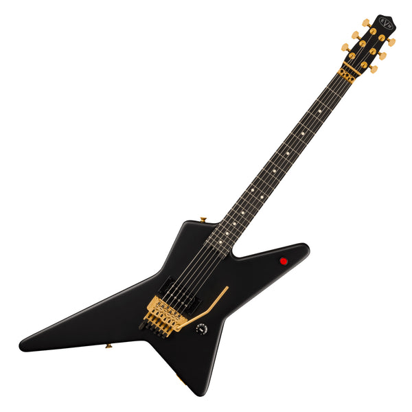 EVH Limited Edition Star Electric Guitar Ebony in Stealth Black w/Gold Hardware - 5108007569