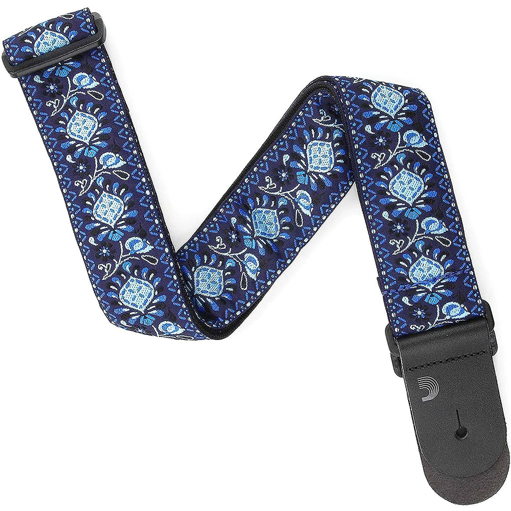 D'addario 2 inch Monterey Blue Guitar Strap - T20W1418