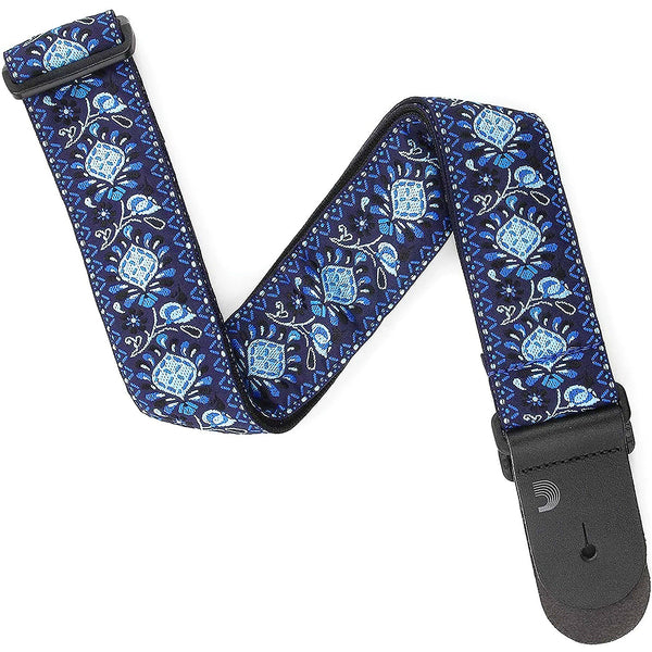 D'addario 2 inch Monterey Blue Guitar Strap - T20W1418