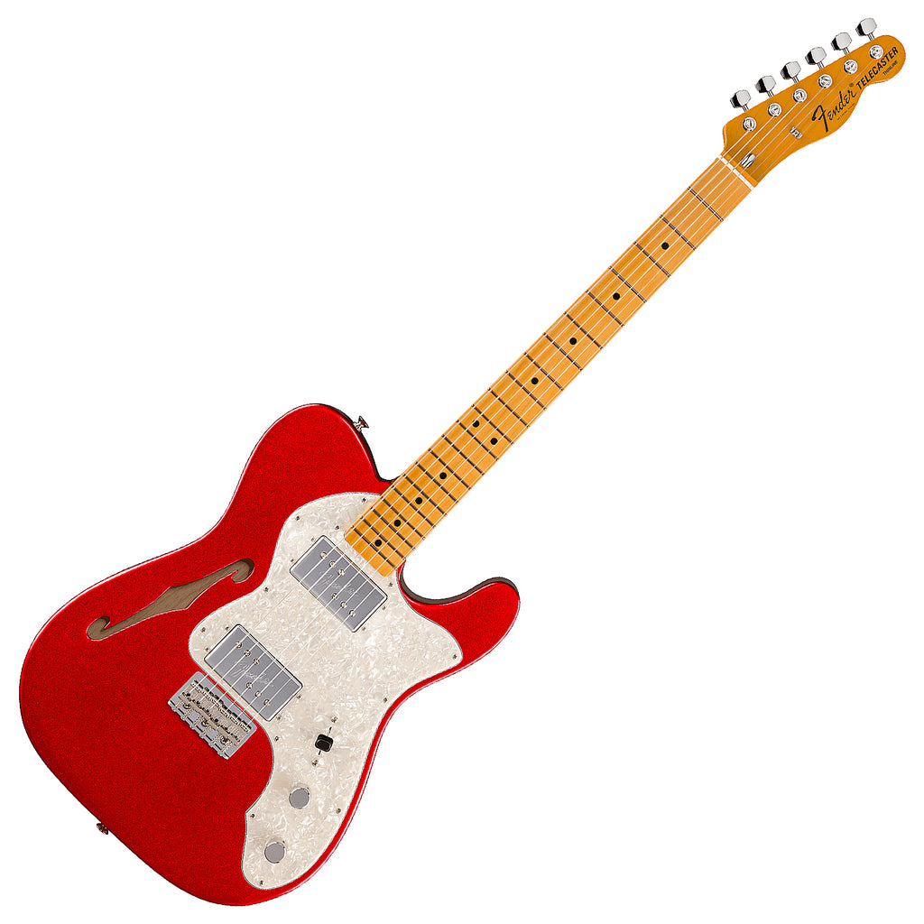 Fender American Vintage II 1972 Telecaster Thinline Semi Hollow Electric Guitar Maple in Candy Apple Red w/Case - 0110392809