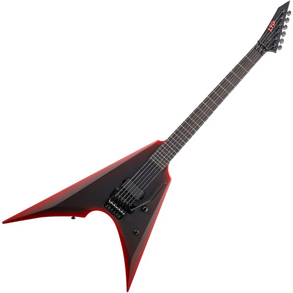 ESP LTD Arrow Black Metal Electric Guitar in Black Red Burst Satin - LARROWBKMBLKREDBS