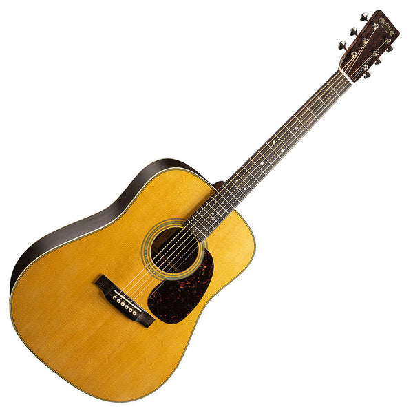Martin D-28 Acoustic Guitar Satin Spruce Top East Indian Rosewood Back and Sides w/Case - D28SATIN