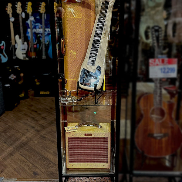 USED SPECIAL! Fender 1958 Lap Steel in White AND 1959-60 Fender Champ Tube Guitar Amplifier