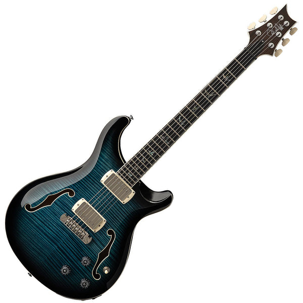 PRS SE Hollowbody II Piezo Electric Guitar in Peacock Blue Smokeburst w/Bag - HBPFHFEIXN51PB