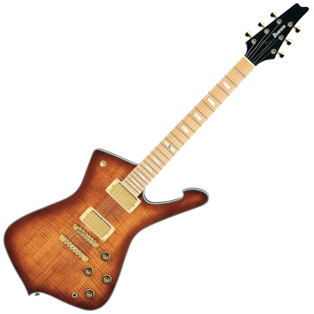 Ibanez Iceman Electric Guitar Okoume in Caramel Burst Low Gloss w/Bag - IC420MFMCML