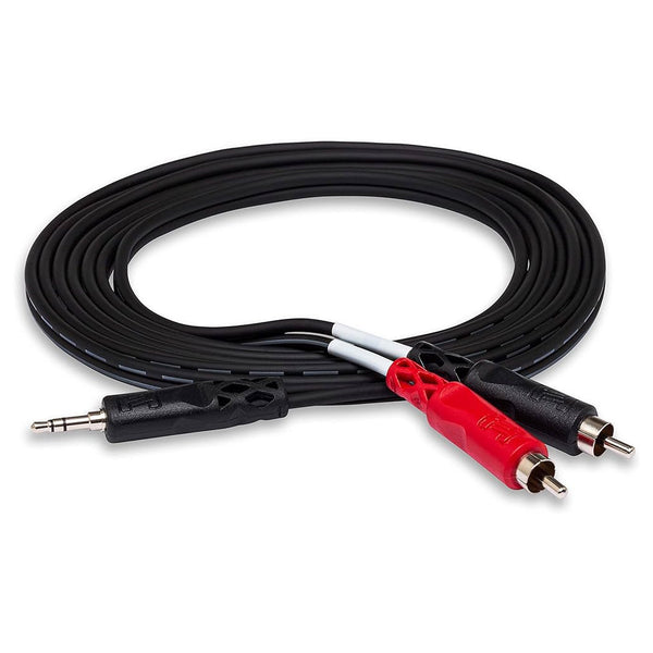 Hosa Stereo Breakout, 3.5 mm TRS to Dual RCA, 10 ft - CMR210
