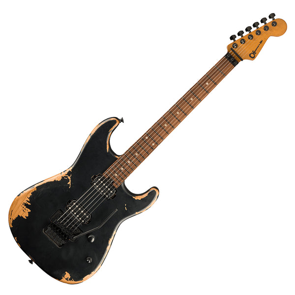 Charvel Pro-Mod Relic San Dimas Style 1 Electric Guitar HH FR PF Pau Ferro in Weathered Black - 2965201303