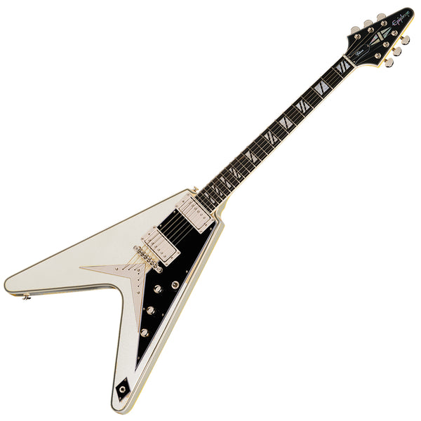 Epiphone Futura Series Flying V Custom Electric Guitar in Quicksilver Shift w/Gig Bag - EIFFVCQSSNH