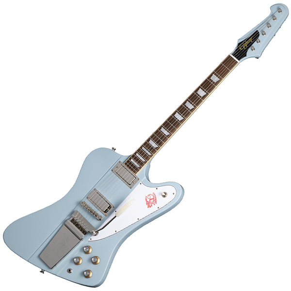 Epiphone Inspired by Gibson Custom 1963 Firebird V Electric Guitar in Frost Blue- EIGC63FB5FBNM