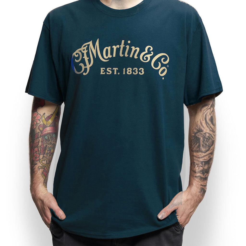 Martin Retro T Shirt Vintage Navy/White Logo 2XL - 18CM02612X