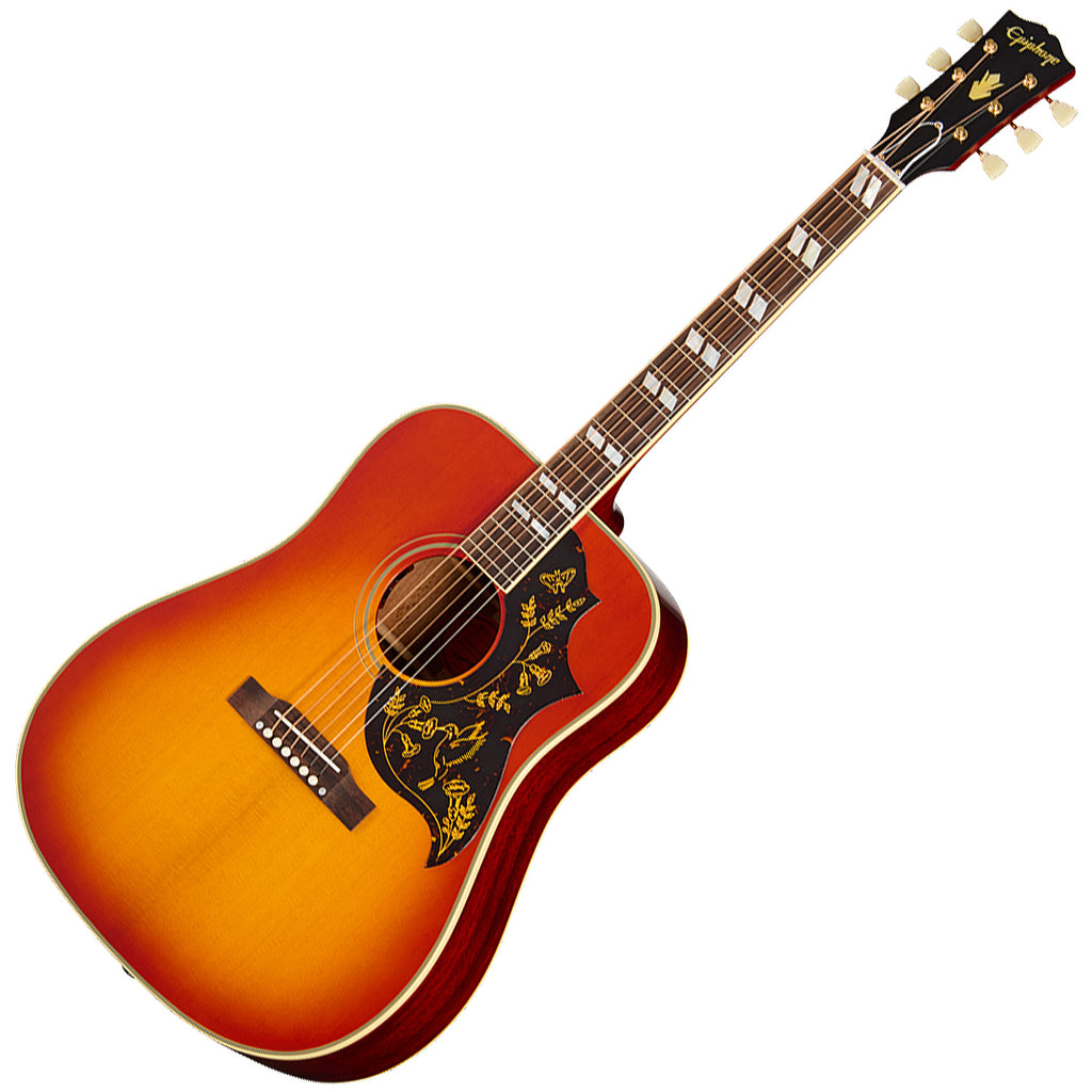 Epiphone Inspired by Gibson 1960 Hummingbird Acoustic Electric in Heritage Cherry w/Gig Bag - ECHBR0HSGH