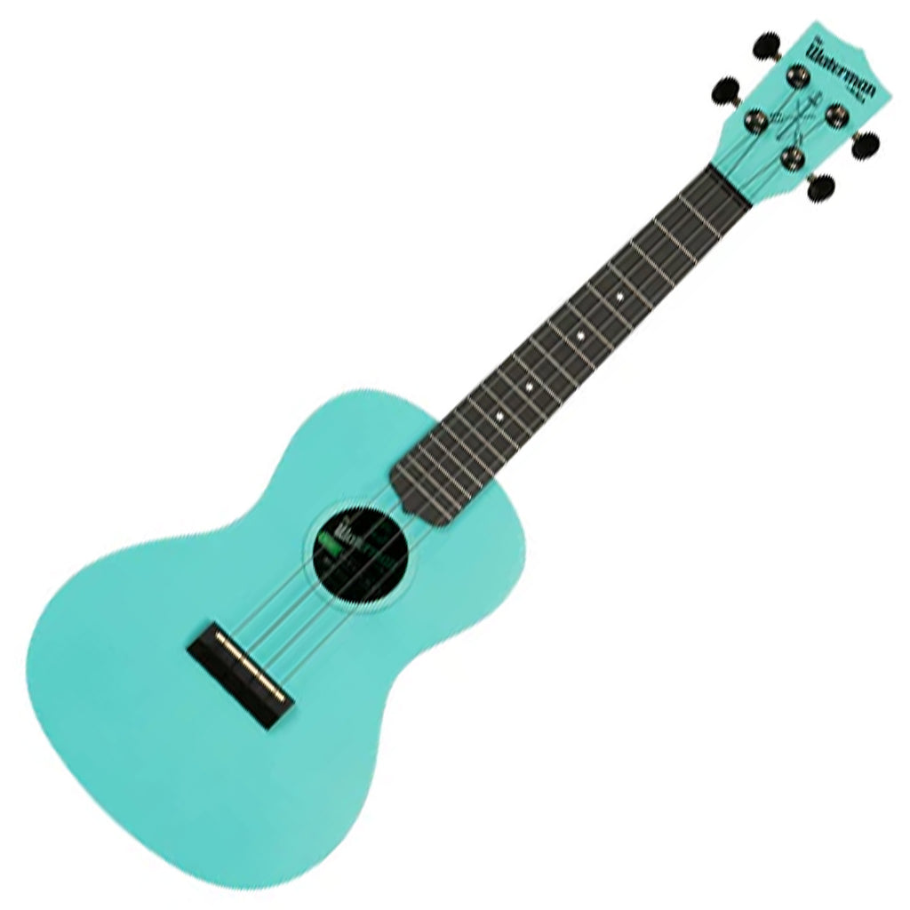 Kala Waterman Concert Ukulele 100% Recycled in Aqua Mist Glow in the Dark - KARWMGBLC