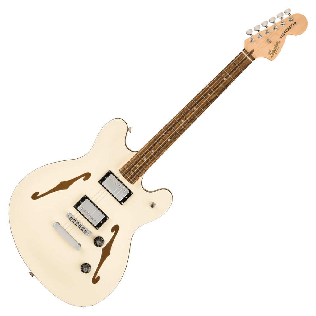 Squier Affinity Starcaster Deluxe Electric Guitar in Olympic White - 0378450505