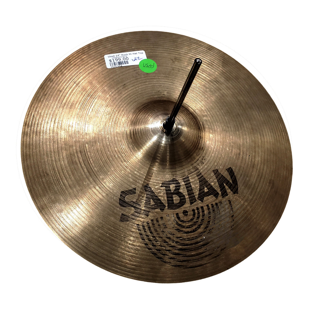 USED SPECIAL! - Sabian 14 inch Rock Hi-Hat Cymbal - USDROCKHATS